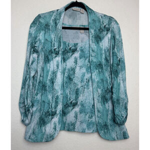 Easy Wear by Chico's Women's 2 Piece Set Tank Top Cardigan Blue Size Large